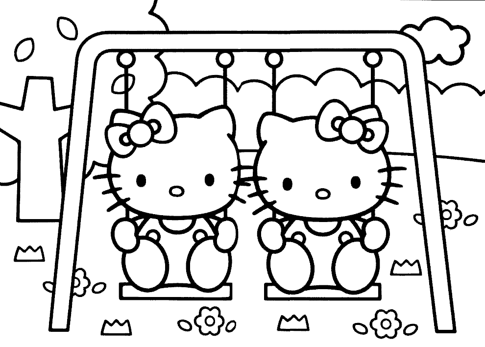 Dessin à colorier: Hello Kitty (Dessins Animés) #37001 - Coloriages à Imprimer Gratuits