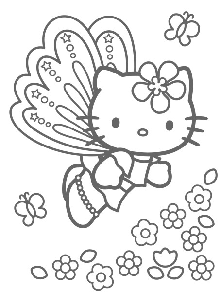 Dessin à colorier: Hello Kitty (Dessins Animés) #37006 - Coloriages à Imprimer Gratuits