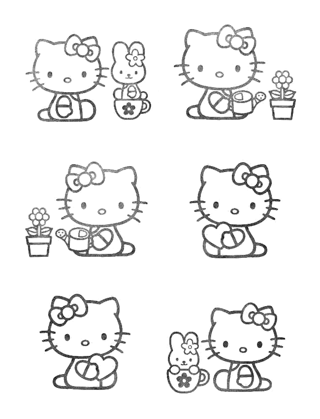 Dessin à colorier: Hello Kitty (Dessins Animés) #37011 - Coloriages à Imprimer Gratuits