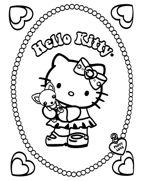 Dessin à colorier: Hello Kitty (Dessins Animés) #37014 - Coloriages à Imprimer Gratuits