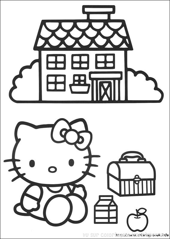 Dessin à colorier: Hello Kitty (Dessins Animés) #37020 - Coloriages à Imprimer Gratuits