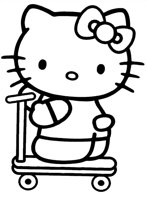 Dessin à colorier: Hello Kitty (Dessins Animés) #37025 - Coloriages à Imprimer Gratuits