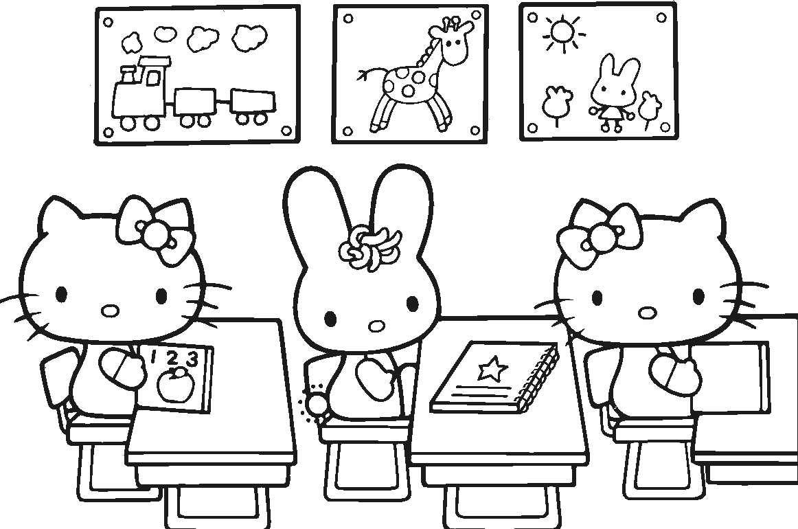 Dessin à colorier: Hello Kitty (Dessins Animés) #37026 - Coloriages à Imprimer Gratuits