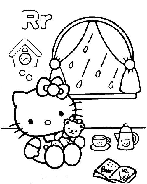 Dessin à colorier: Hello Kitty (Dessins Animés) #37027 - Coloriages à Imprimer Gratuits