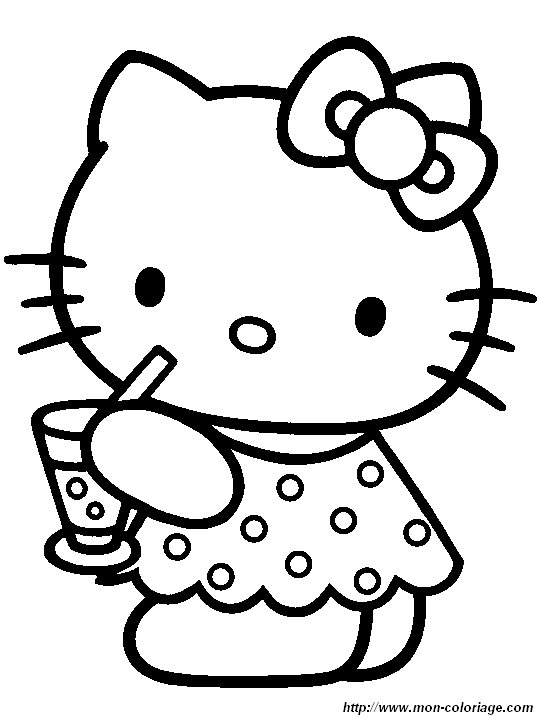 Dessin à colorier: Hello Kitty (Dessins Animés) #37032 - Coloriages à Imprimer Gratuits