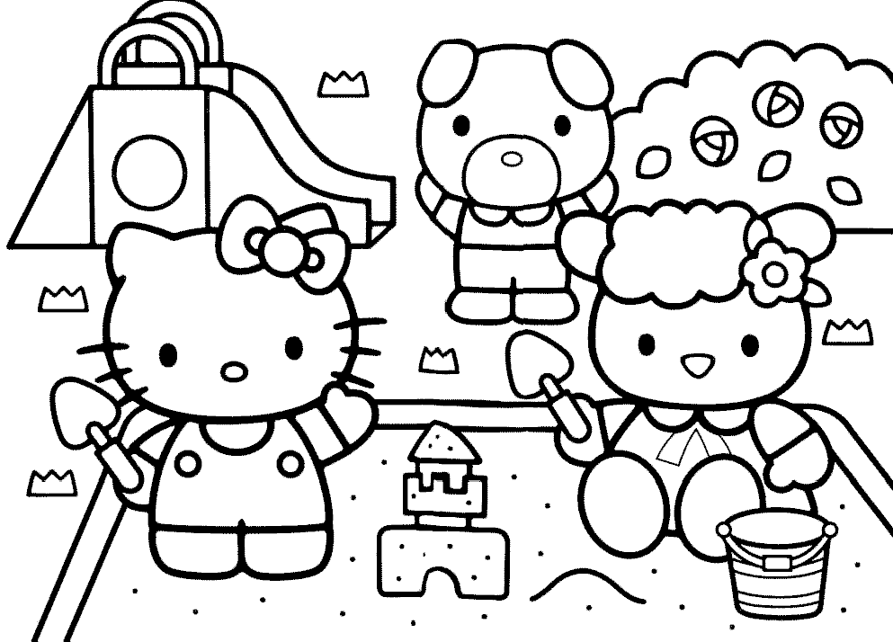 Dessin à colorier: Hello Kitty (Dessins Animés) #37034 - Coloriages à Imprimer Gratuits