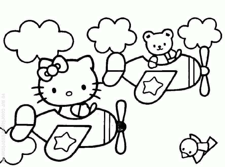 Dessin à colorier: Hello Kitty (Dessins Animés) #37040 - Coloriages à Imprimer Gratuits