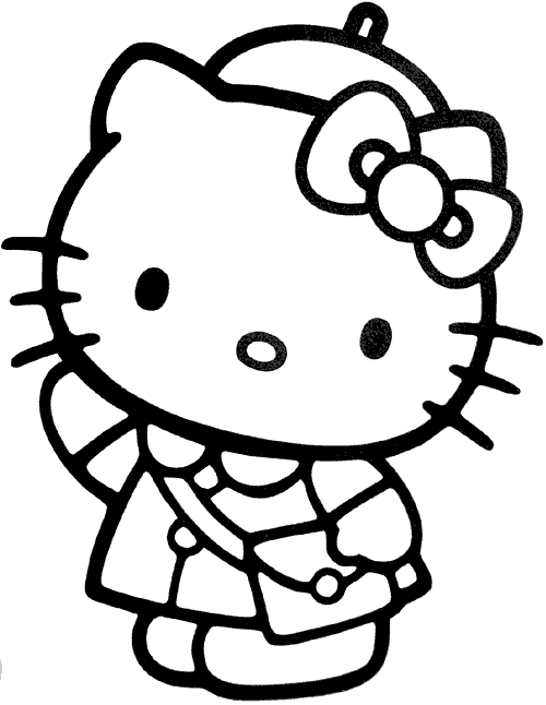 Dessin à colorier: Hello Kitty (Dessins Animés) #37043 - Coloriages à Imprimer Gratuits