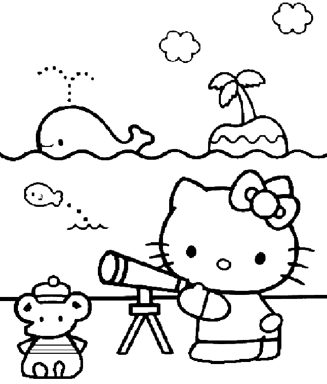 Dessin à colorier: Hello Kitty (Dessins Animés) #37051 - Coloriages à Imprimer Gratuits