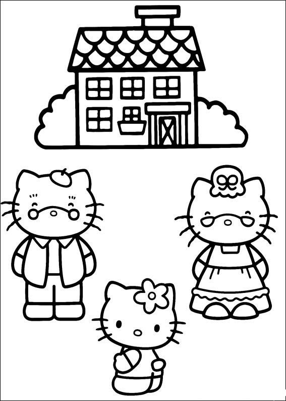 Dessin à colorier: Hello Kitty (Dessins Animés) #37054 - Coloriages à Imprimer Gratuits