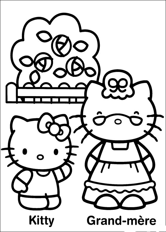 Dessin à colorier: Hello Kitty (Dessins Animés) #37056 - Coloriages à Imprimer Gratuits