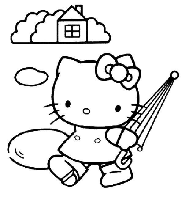 Dessin à colorier: Hello Kitty (Dessins Animés) #37059 - Coloriages à Imprimer Gratuits