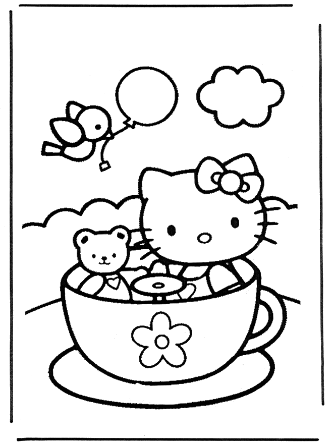 Dessin à colorier: Hello Kitty (Dessins Animés) #37060 - Coloriages à Imprimer Gratuits