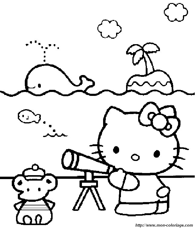 Dessin à colorier: Hello Kitty (Dessins Animés) #37065 - Coloriages à Imprimer Gratuits