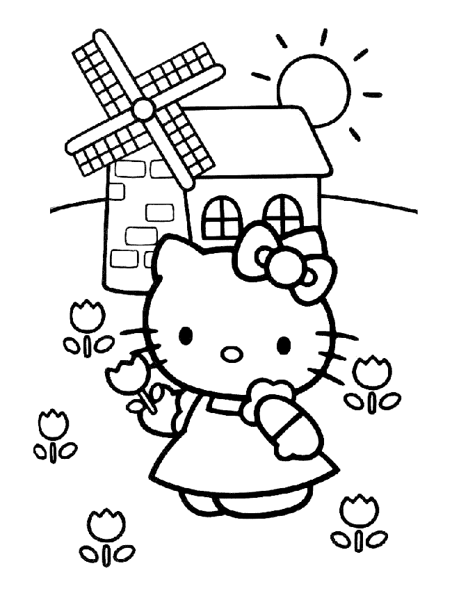 Dessin à colorier: Hello Kitty (Dessins Animés) #37069 - Coloriages à Imprimer Gratuits