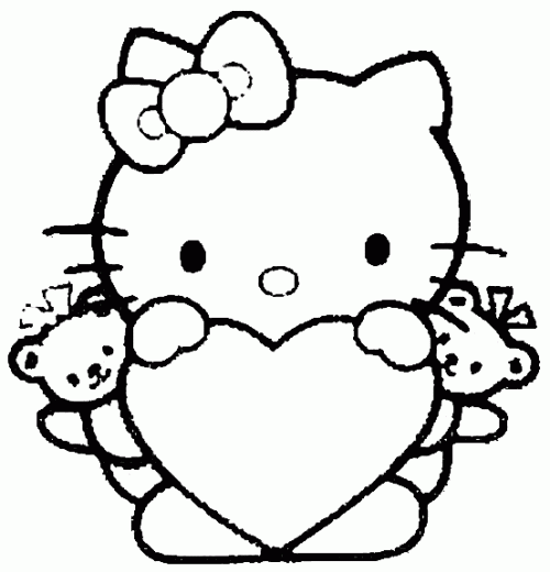 Dessin à colorier: Hello Kitty (Dessins Animés) #37070 - Coloriages à Imprimer Gratuits