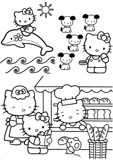 Dessin à colorier: Hello Kitty (Dessins Animés) #37071 - Coloriages à Imprimer Gratuits