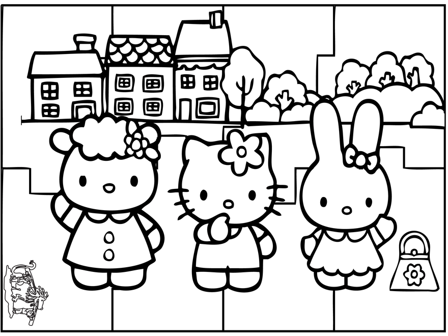 Dessin Hello Kitty #37072 (Dessins Animés) à colorier – Coloriages à