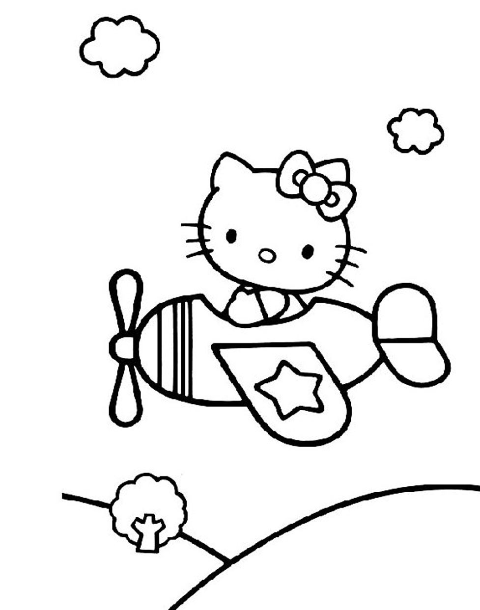 Dessin à colorier: Hello Kitty (Dessins Animés) #37073 - Coloriages à Imprimer Gratuits