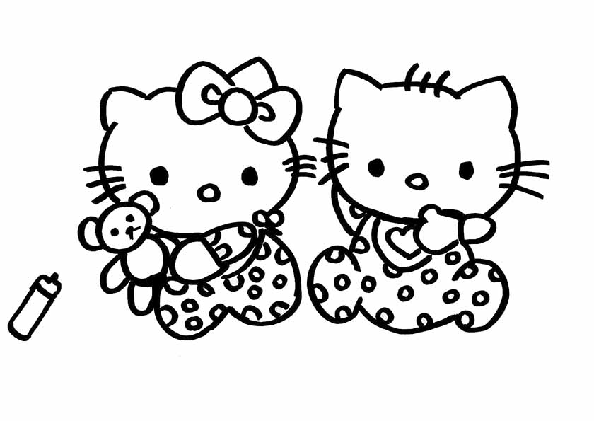 Dessin à colorier: Hello Kitty (Dessins Animés) #37077 - Coloriages à Imprimer Gratuits