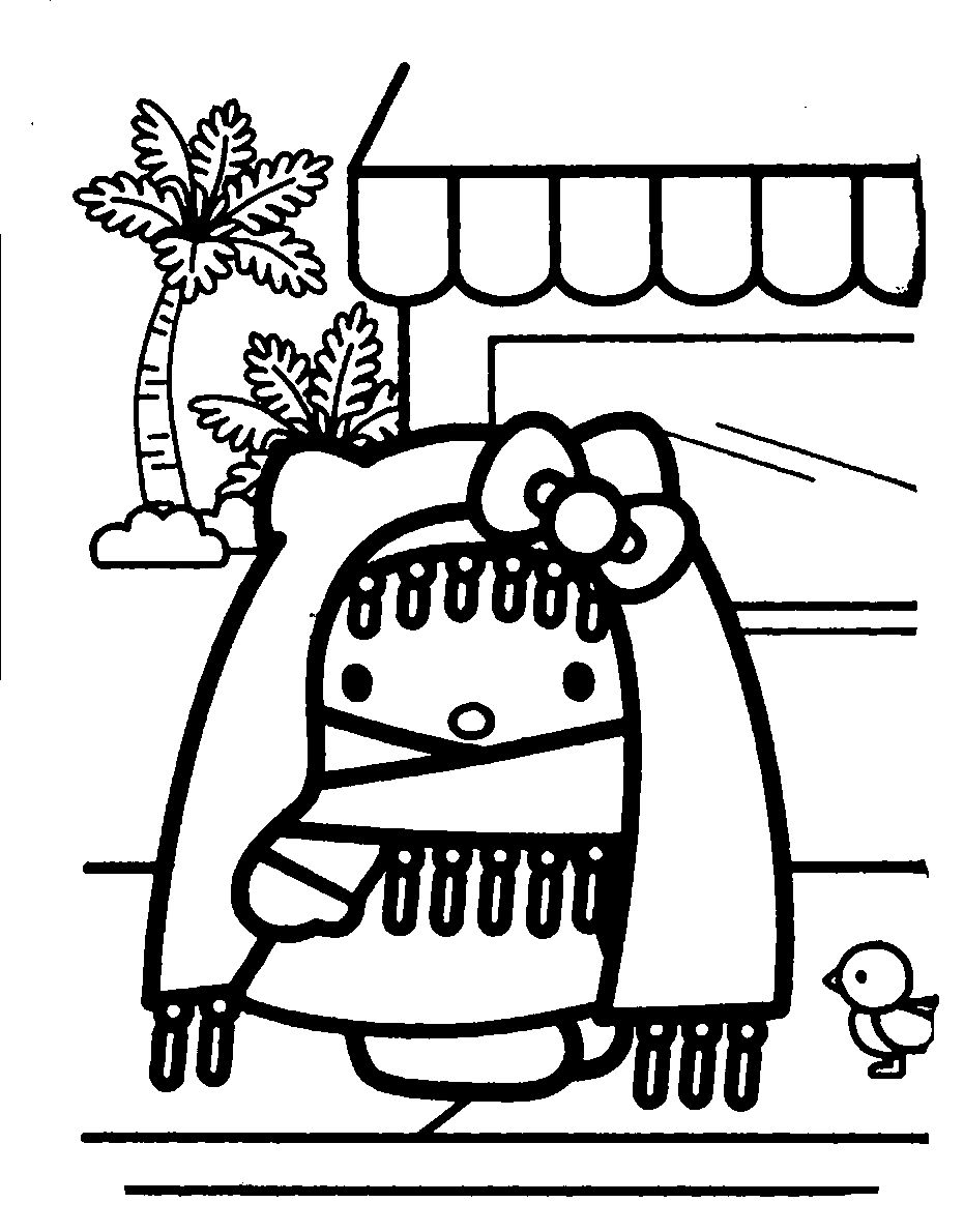 Dessin à colorier: Hello Kitty (Dessins Animés) #37093 - Coloriages à Imprimer Gratuits