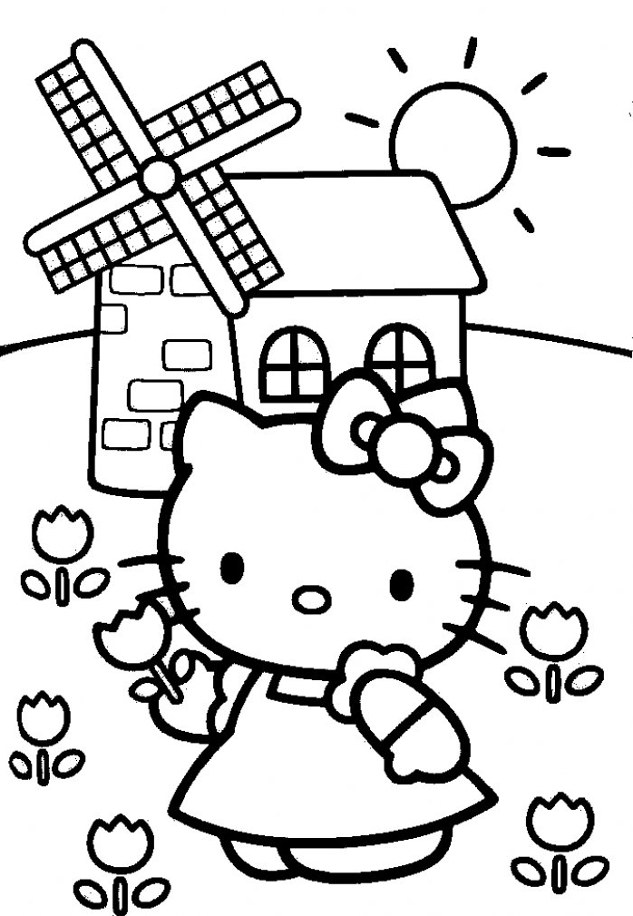 Dessin à colorier: Hello Kitty (Dessins Animés) #37096 - Coloriages à Imprimer Gratuits