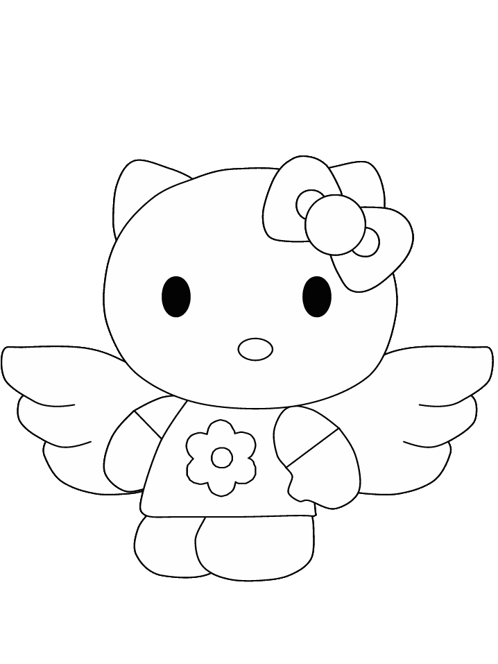 Dessin à colorier: Hello Kitty (Dessins Animés) #37098 - Coloriages à Imprimer Gratuits