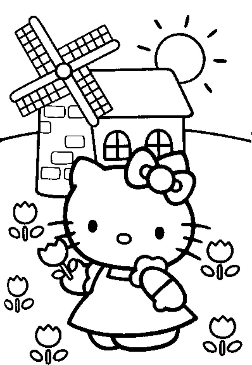 Dessin à colorier: Hello Kitty (Dessins Animés) #37101 - Coloriages à Imprimer Gratuits