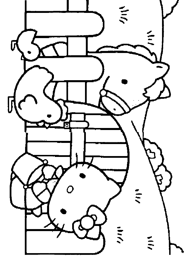 Dessin à colorier: Hello Kitty (Dessins Animés) #37105 - Coloriages à Imprimer Gratuits