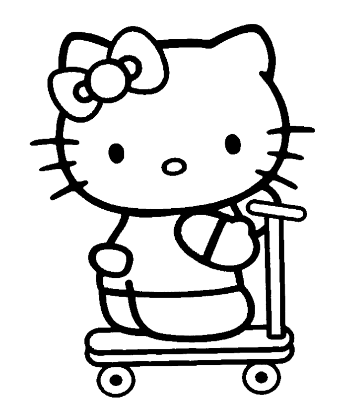 Dessin à colorier: Hello Kitty (Dessins Animés) #37114 - Coloriages à Imprimer Gratuits