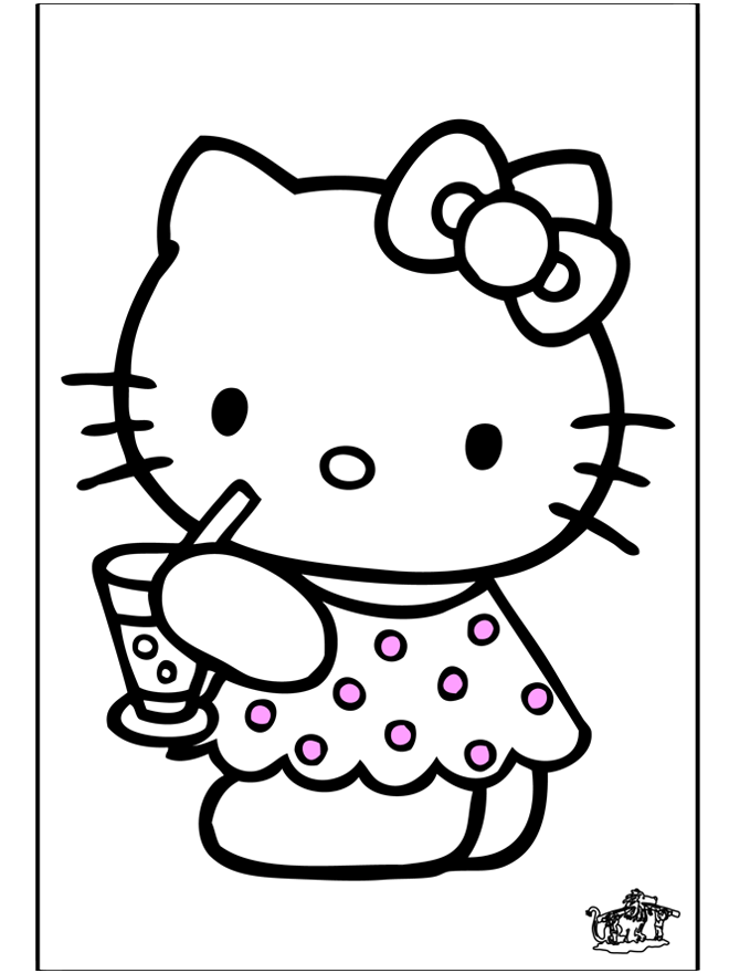 Dessin à colorier: Hello Kitty (Dessins Animés) #37119 - Coloriages à Imprimer Gratuits