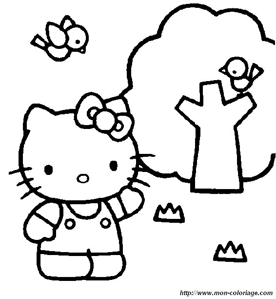 Dessin à colorier: Hello Kitty (Dessins Animés) #37121 - Coloriages à Imprimer Gratuits