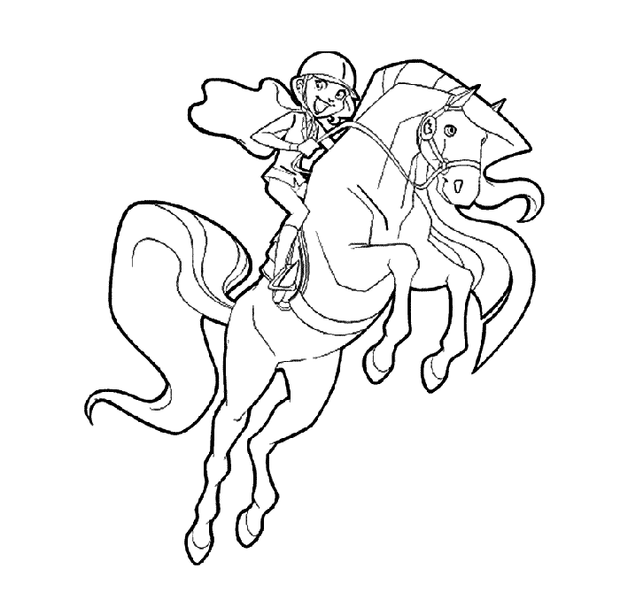 horseland chloe and chili coloring pages