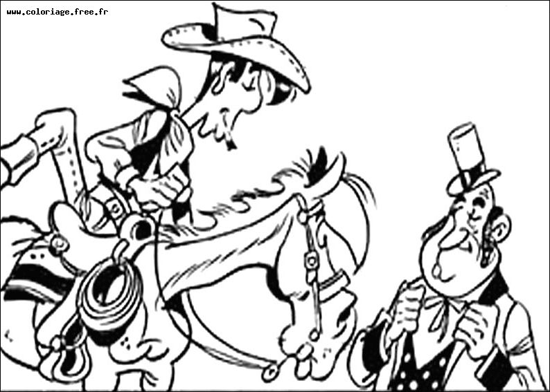 Dessin à colorier: Lucky Luke (Dessins Animés) #25618 - Coloriages à Imprimer Gratuits