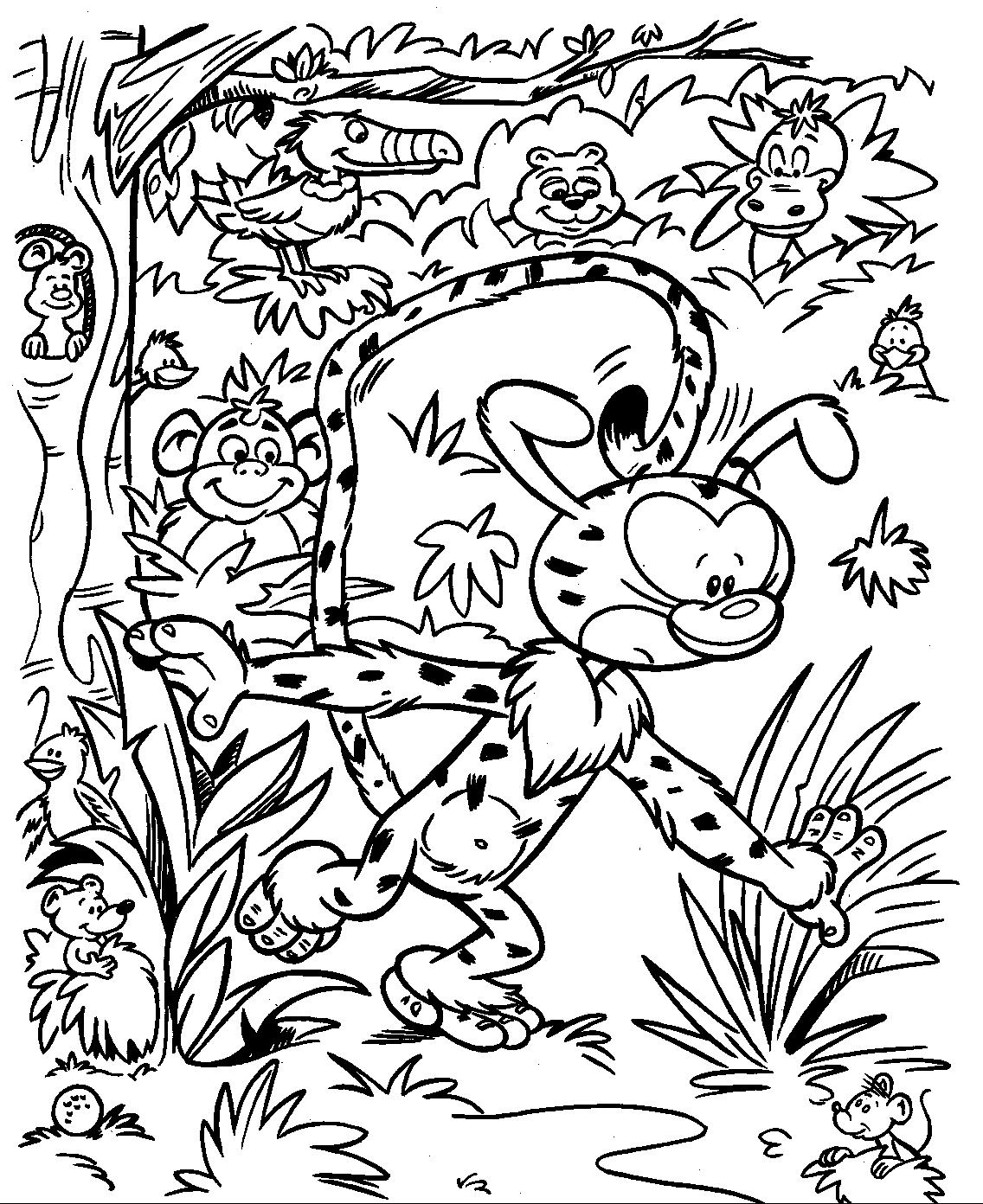 Dessin à colorier: Marsupilami (Dessins Animés) #50124 - Coloriages à Imprimer Gratuits