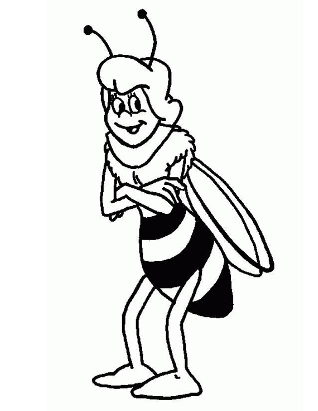 Dessin à colorier: Maya l'abeille (Dessins Animés) #28218 - Coloriages à Imprimer Gratuits