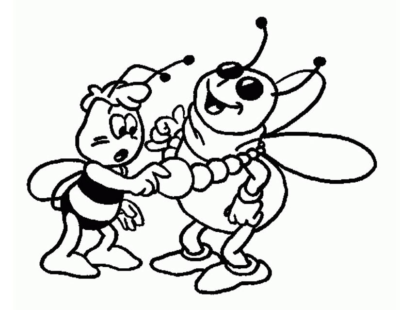 Dessin à colorier: Maya l'abeille (Dessins Animés) #28226 - Coloriages à Imprimer Gratuits