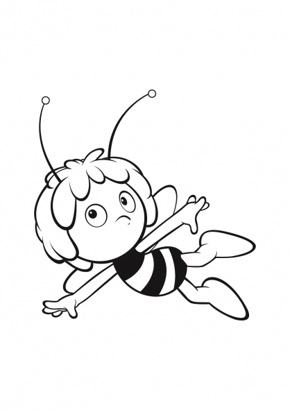 Dessin à colorier: Maya l'abeille (Dessins Animés) #28236 - Coloriages à Imprimer Gratuits