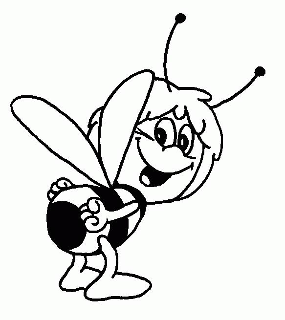 Dessin à colorier: Maya l'abeille (Dessins Animés) #28244 - Coloriages à Imprimer Gratuits