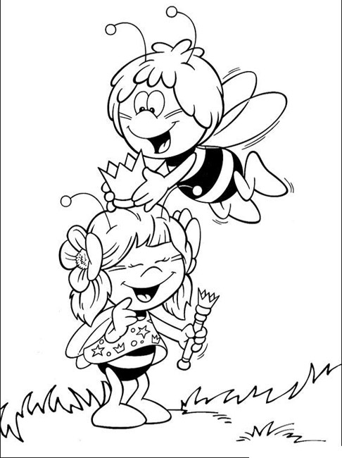Dessin à colorier: Maya l'abeille (Dessins Animés) #28258 - Coloriages à Imprimer Gratuits