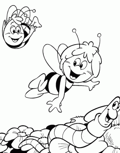 Dessin à colorier: Maya l'abeille (Dessins Animés) #28268 - Coloriages à Imprimer Gratuits