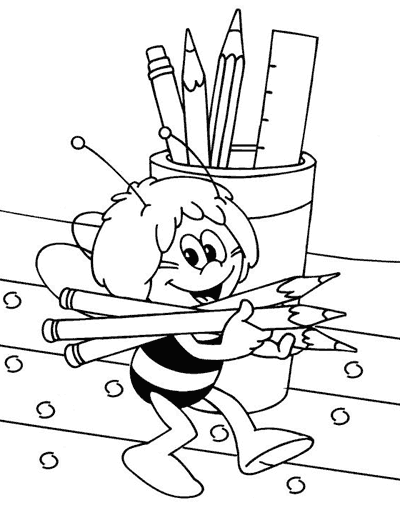 Dessin à colorier: Maya l'abeille (Dessins Animés) #28303 - Coloriages à Imprimer Gratuits