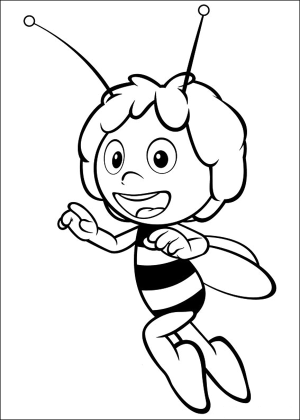 Dessin à colorier: Maya l'abeille (Dessins Animés) #28318 - Coloriages à Imprimer Gratuits