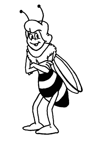 Dessin à colorier: Maya l'abeille (Dessins Animés) #28320 - Coloriages à Imprimer Gratuits