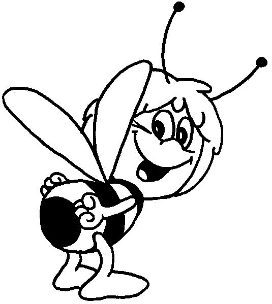 Dessin à colorier: Maya l'abeille (Dessins Animés) #28326 - Coloriages à Imprimer Gratuits