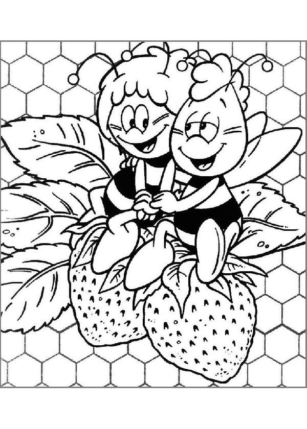 Dessin à colorier: Maya l'abeille (Dessins Animés) #28346 - Coloriages à Imprimer Gratuits
