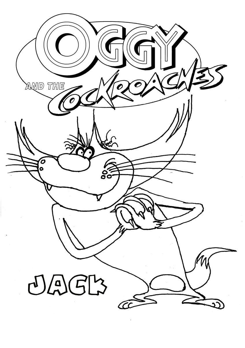 Dessin à colorier: Oggy et les Caffards (Dessins Animés) #37863 - Coloriages à Imprimer Gratuits