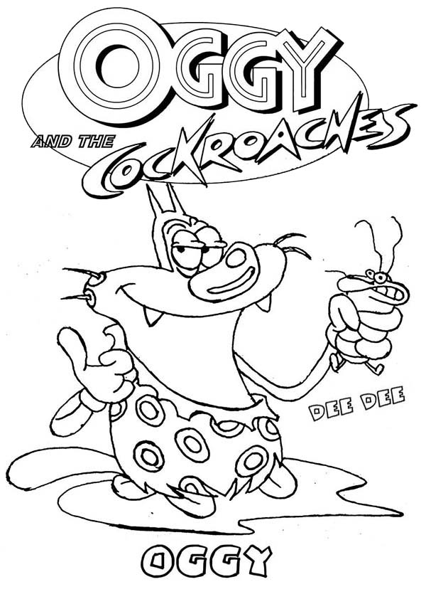Dessin à colorier: Oggy et les Caffards (Dessins Animés) #37991 - Coloriages à Imprimer Gratuits