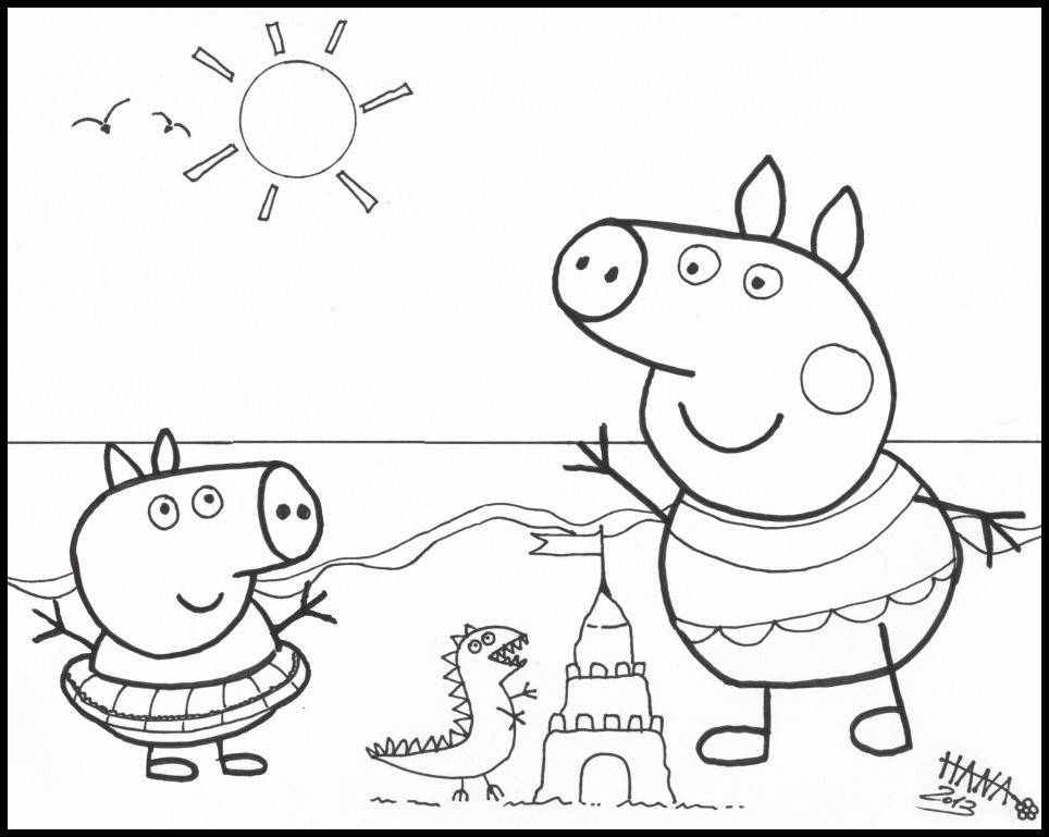 Dessin Peppa Pig #43941 (Dessins Animés) à colorier – Coloriages à imprimer