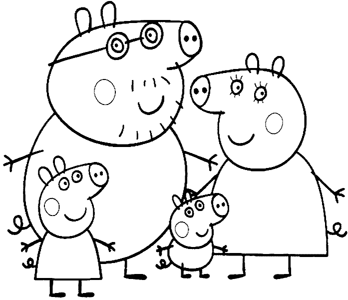 Dessin Peppa Pig #43978 (Dessins Animés) à colorier – Coloriages à imprimer